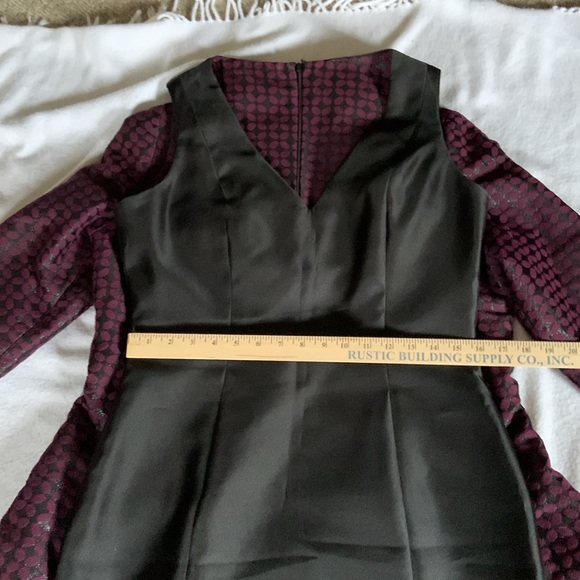 B Michael America size 10 couture shift dress & swing jacket plum purple & black - Picture 14 of 16